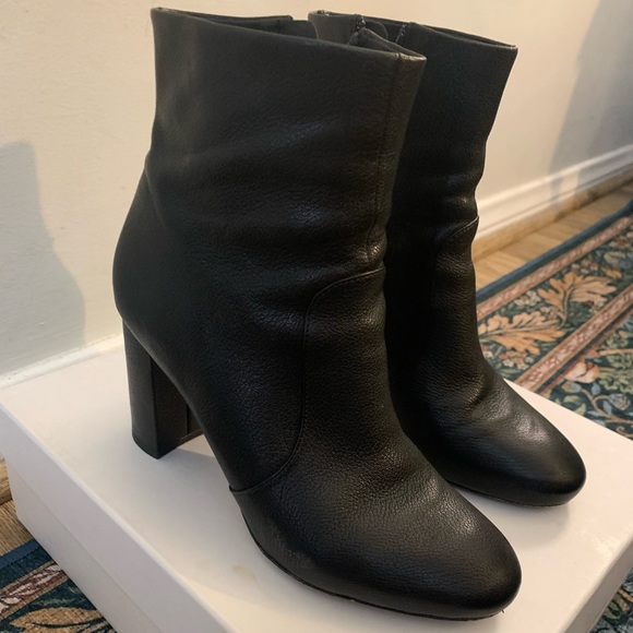 Vince Brannen Black Leather Booties - Picture 1 of 5